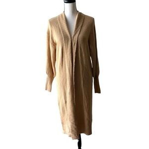 AFRM Size XS/S Tan Shaylee Balloon Sleeve Long Duster Cardigan Sweater - New